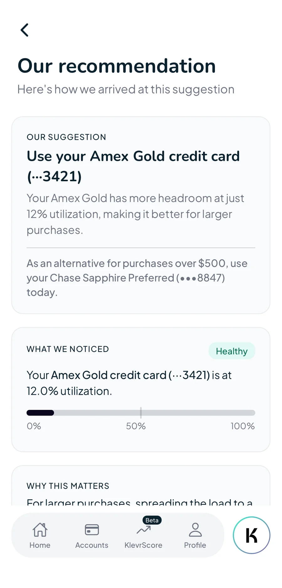 Recommendation Report